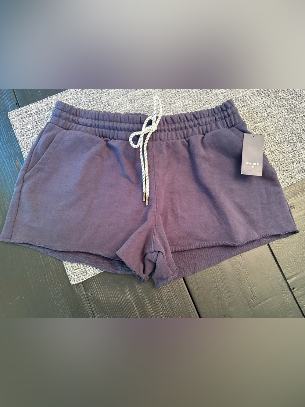 Parke x Target Navy Women's Mid Rise Pull On  Sweatshorts